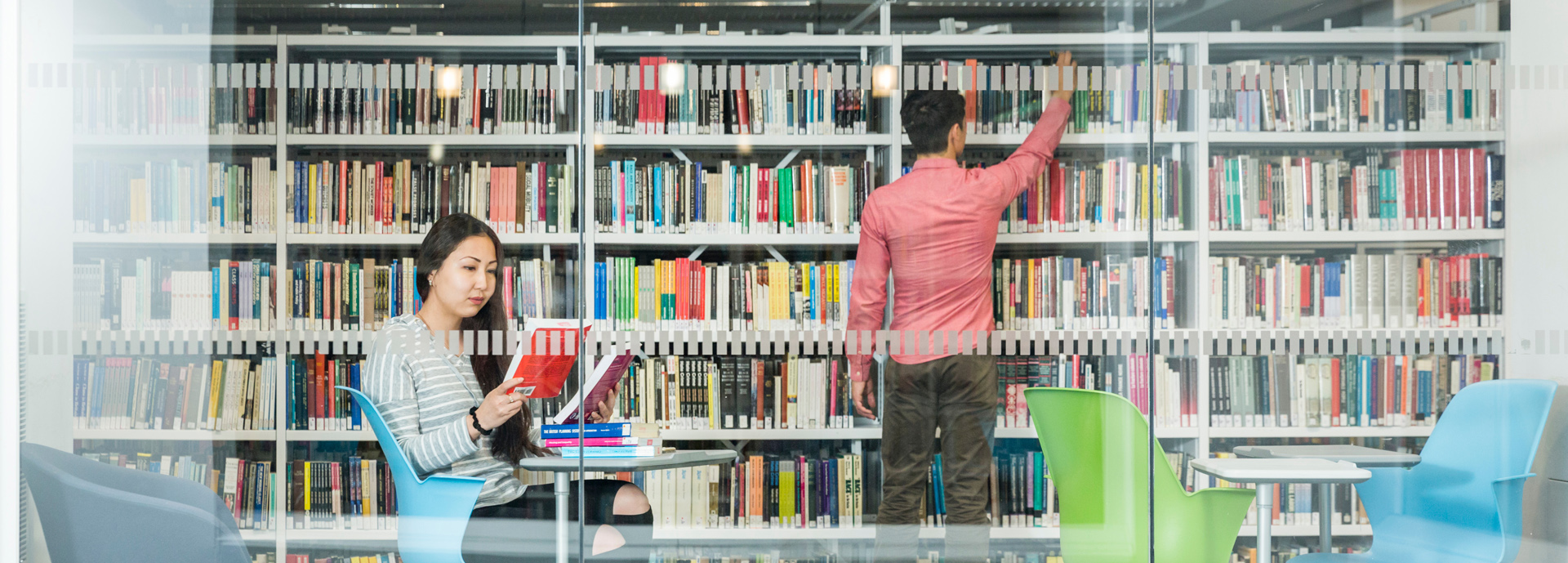 Students in library