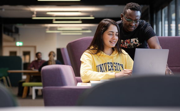 Students studying in Campus Central