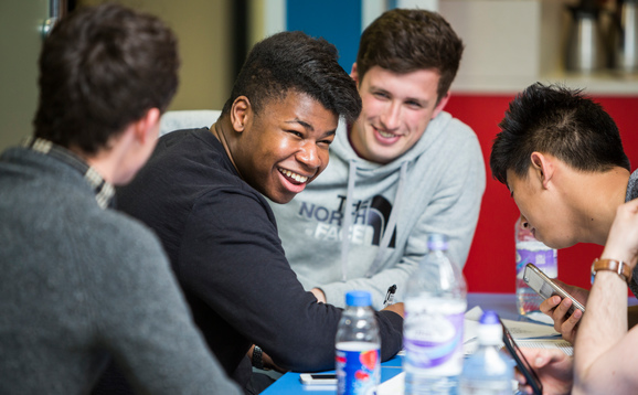 Group of students smiling