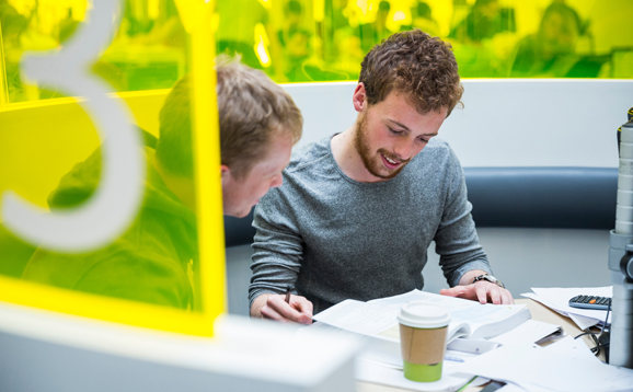 students in study pod