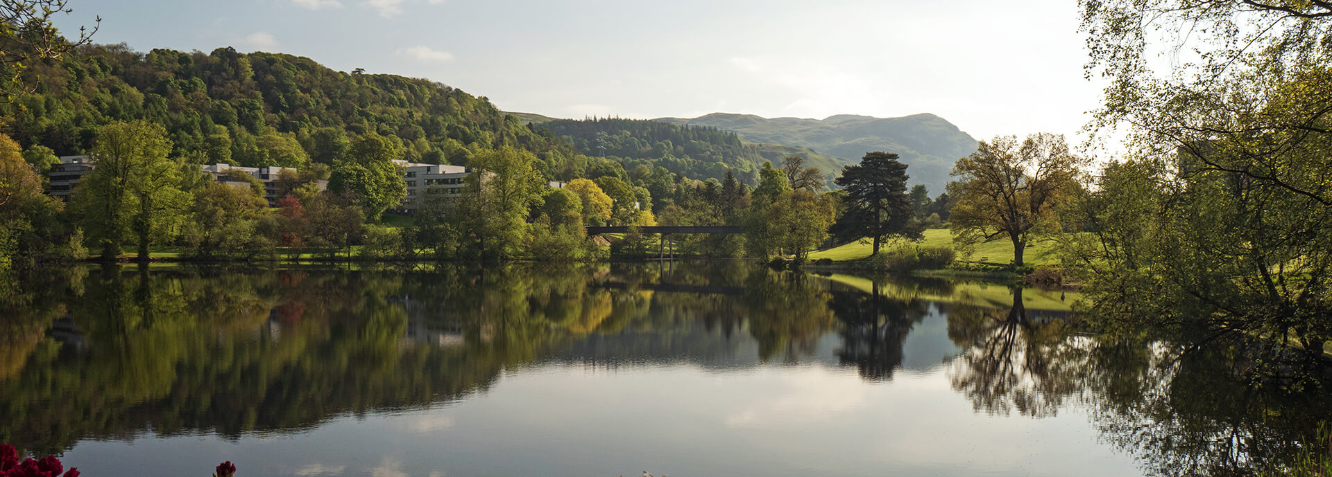 View of Dumyat behind Airthrey Loch