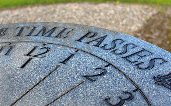 Detail of garden sundial