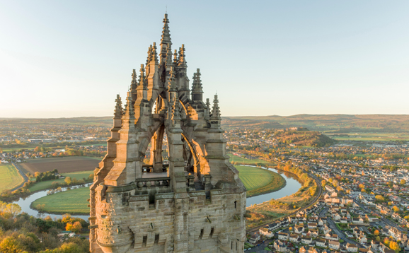 Wallace Monument and view of Stirling