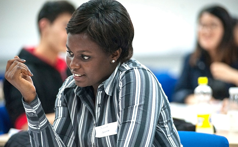 International student at Flying Start careers event