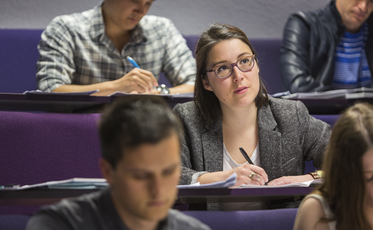 student in lecture