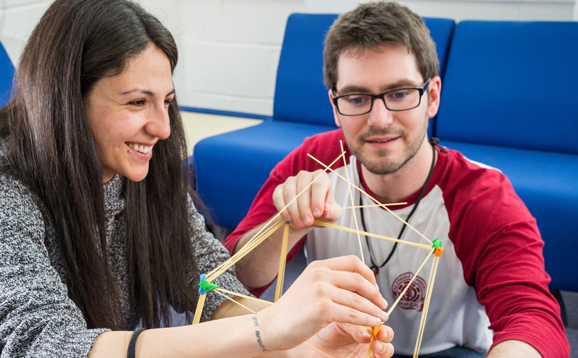 Research staff doing experiment