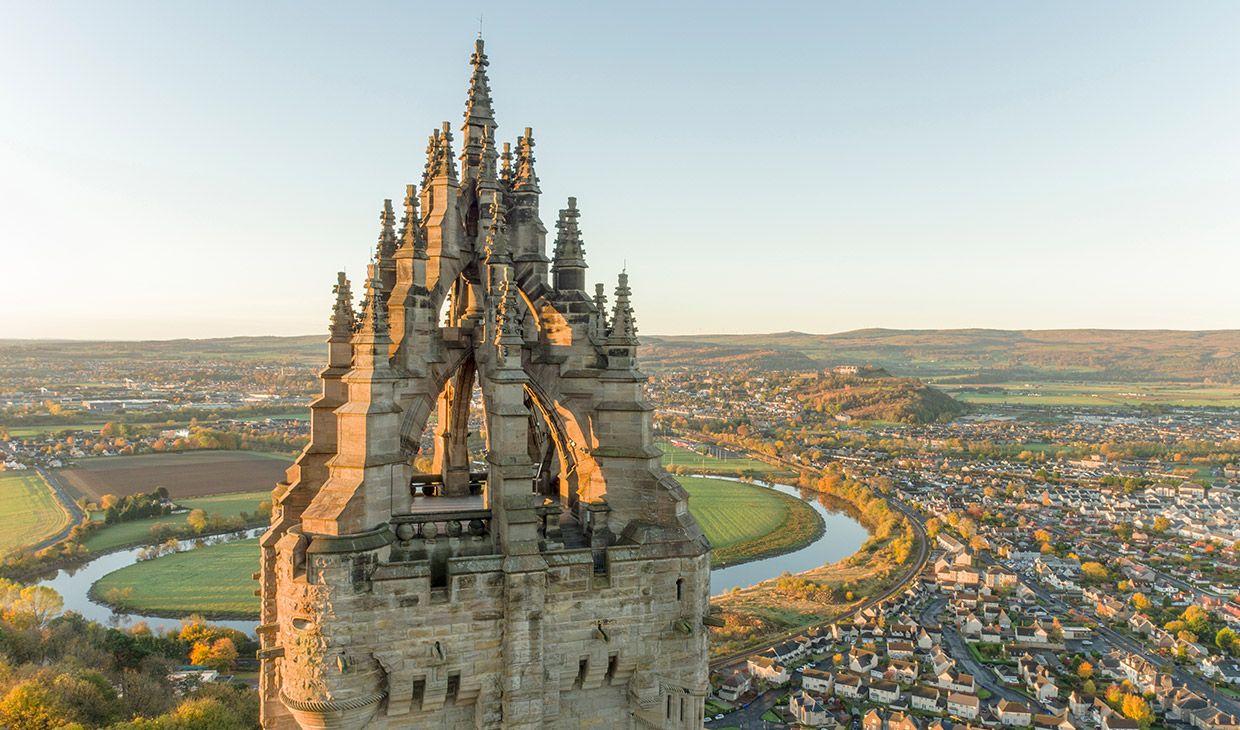 View of the Wallace Monument and Stirling