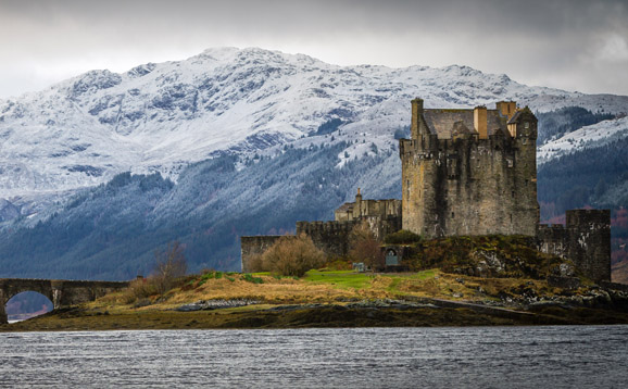 castle and mountains