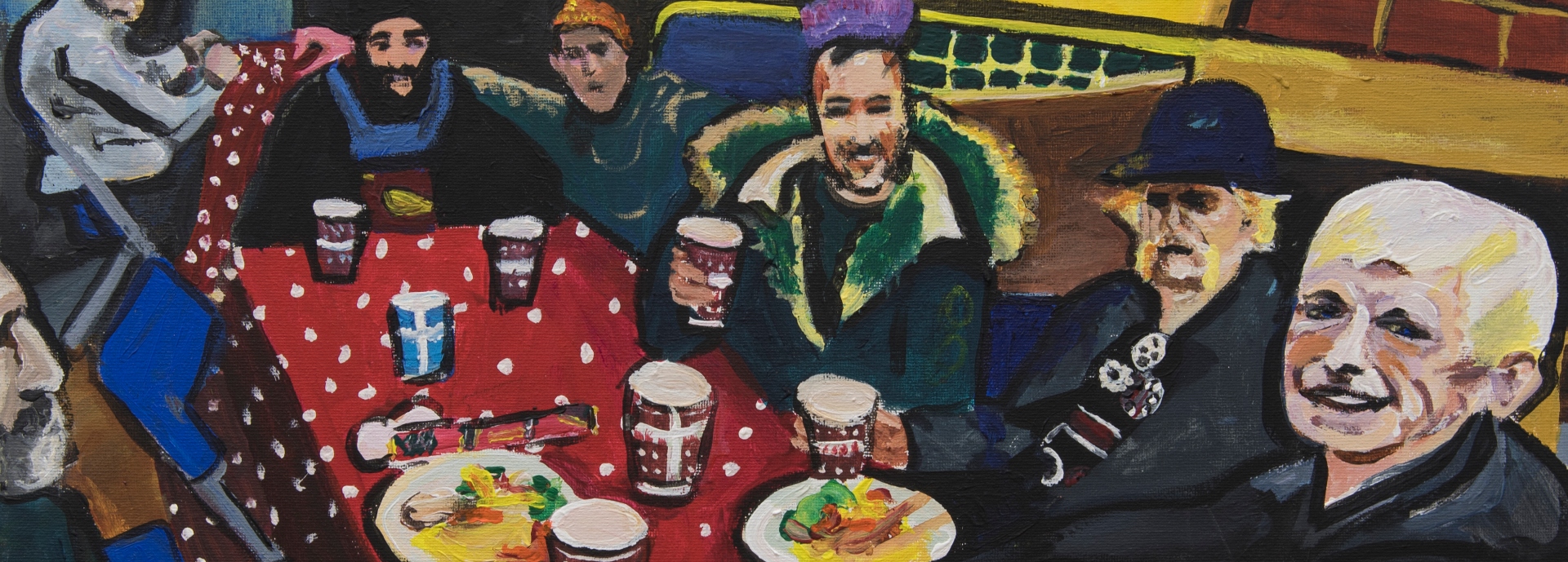 artwork of men in pub