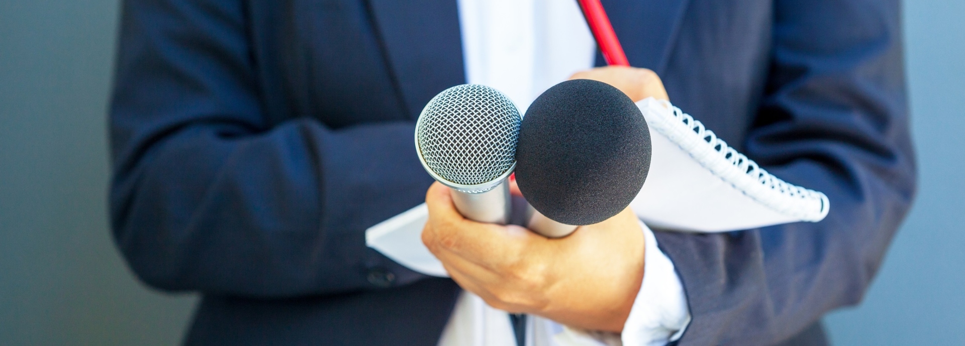 person holding microphone