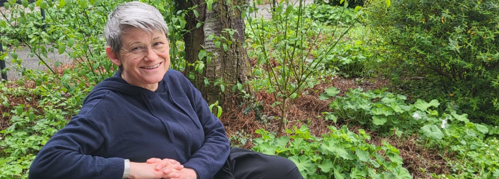 woman sitting on bench