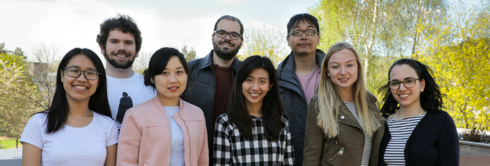 Dr Vander Viana (fourth from left) pictured alongside education students (L-R): Nguyen Duong Anh Minh, Stuart Milne, Yingying Wu, Puntavalee Svavasu, Peerapat Singlong, Bo Josefina Elisabeth Goldsmits and Marta Di Pierro.