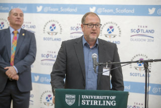 Richard Haynes receiving the Lord Aberdare Literary Prize