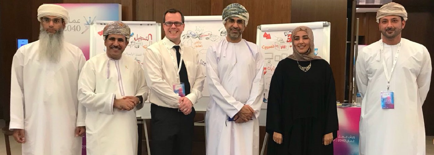 Professor David Mackay with Oman 2040 future vision team