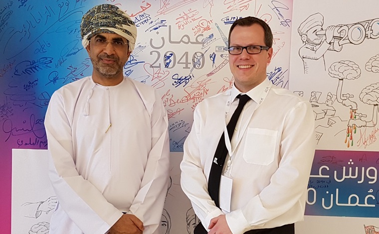 Professor David Mackay and his Excellency Dr Hamad Al Oufi 