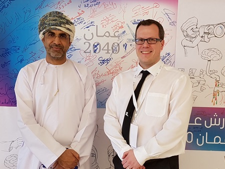 Professor David Mackay and his Excellency Dr Hamad Al Oufi 