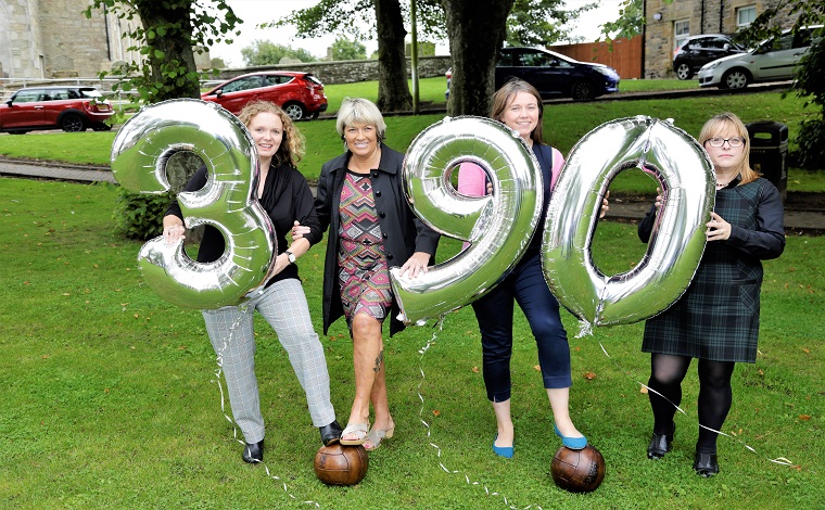 Left to right: Vivienne MacLaren, Rose Reilly, Aileen Campbell MSP, Karen Grunwell