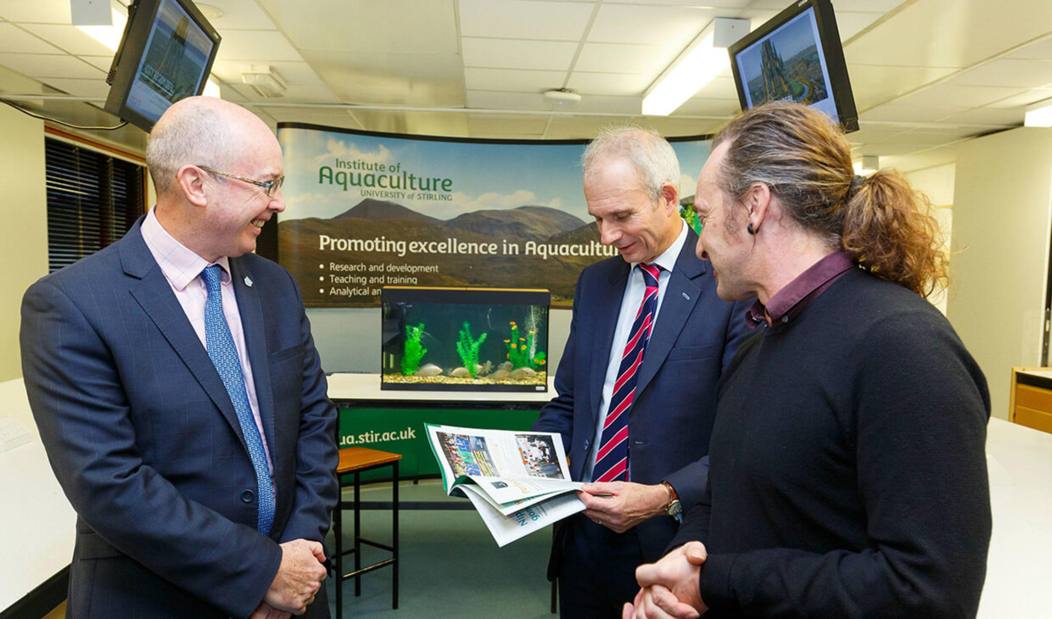 Professor Malcolm MacLeod, David Lidington CBE MP and Professor Simon MacKenzie