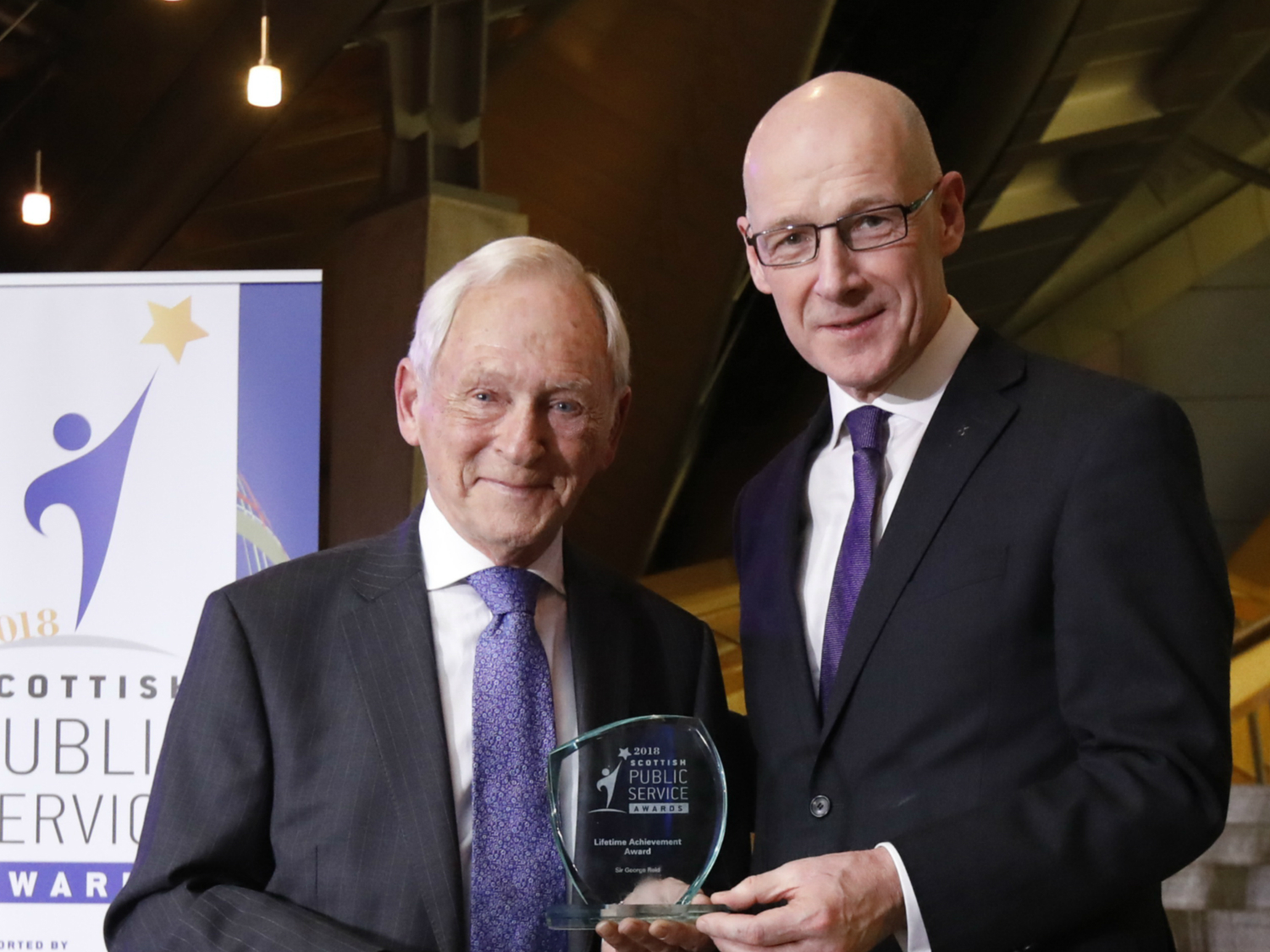 Sir George Reid and John Swinney MSP