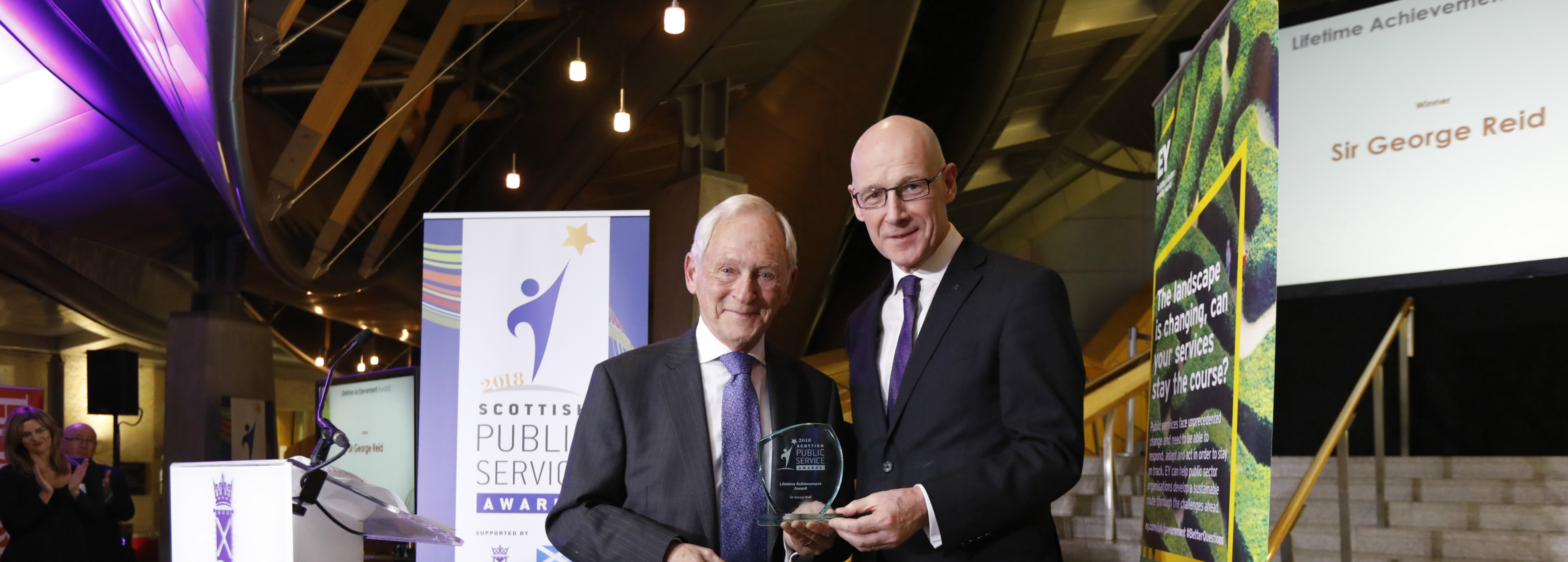 Sir George Reid and John Swinney MSP