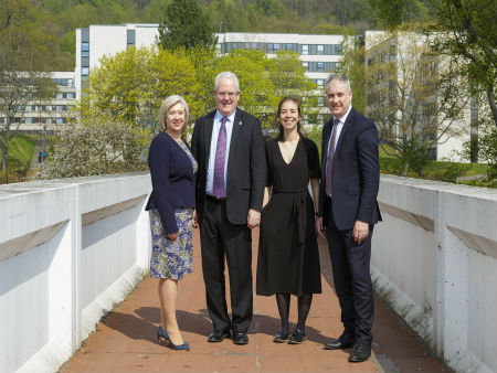 Eileen Schofield, Professor Gerry McCormac, Astrid Smallenbroek and Richard Lochhead MSP