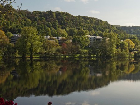 View of Dumyat behind Airthrey Loch