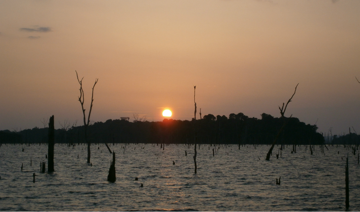 Islands created by mega-dam