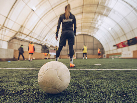 Women's football match