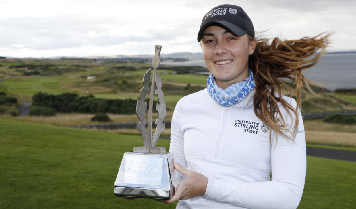 Hazel MacGarvie with Stirling International trophy