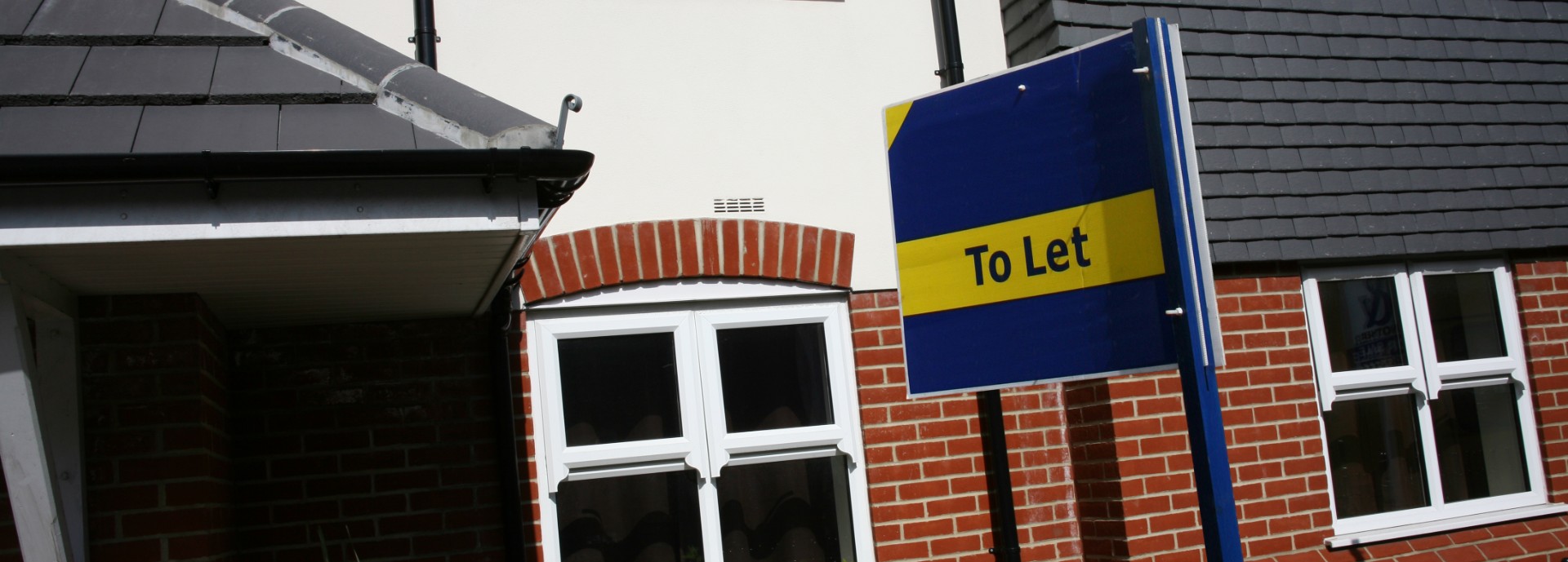 A rental sign outside a residential property