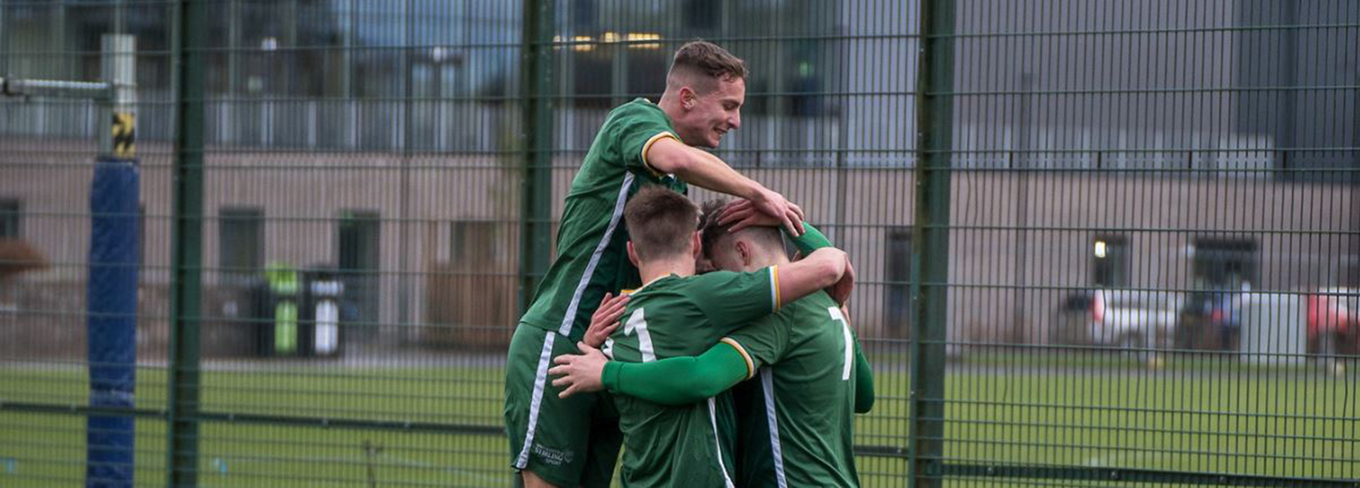 Football players celebrating