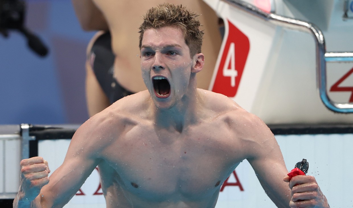 Duncan Scott pictured after winning gold at the Olympics (not for re-use, Getty Images)