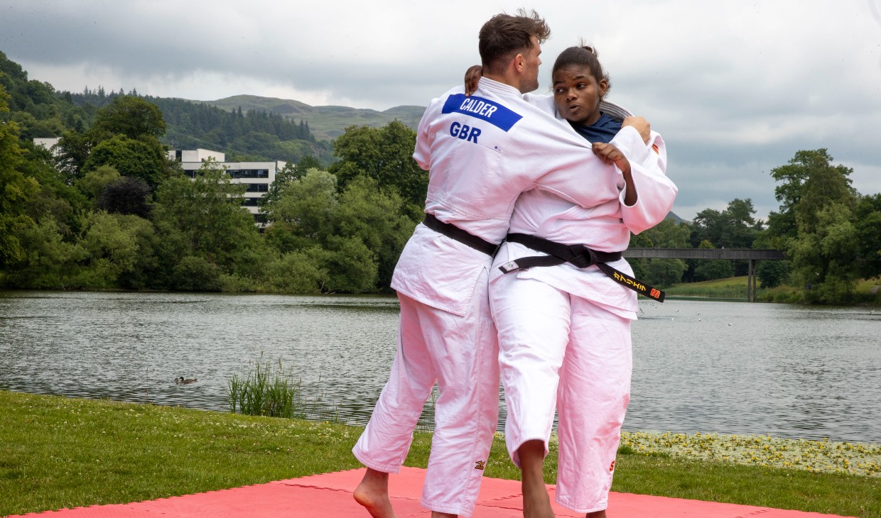 Gabriella Wood in training loch-side