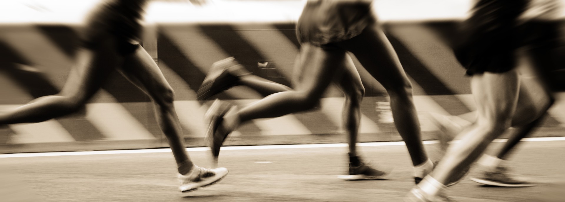 Athletes running at a marathon