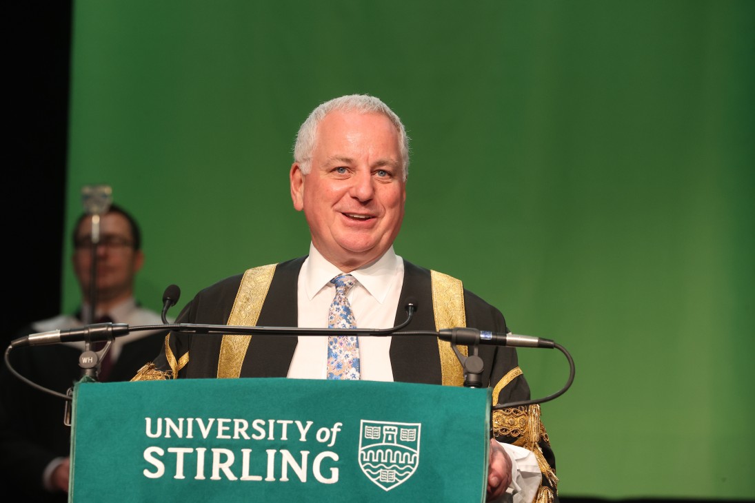 Jack McConnell addresses graduates.