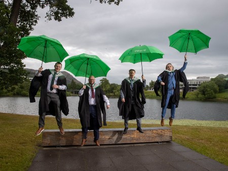 Graduates enjoying their day.