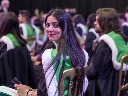 Graduands await the graduation ceremony