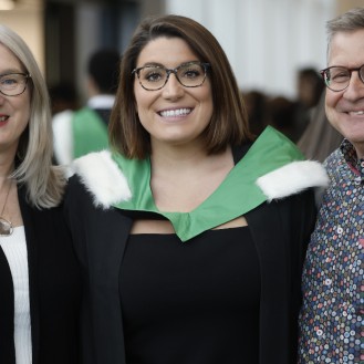 University of Stirling winter graduates celebrating - p7s