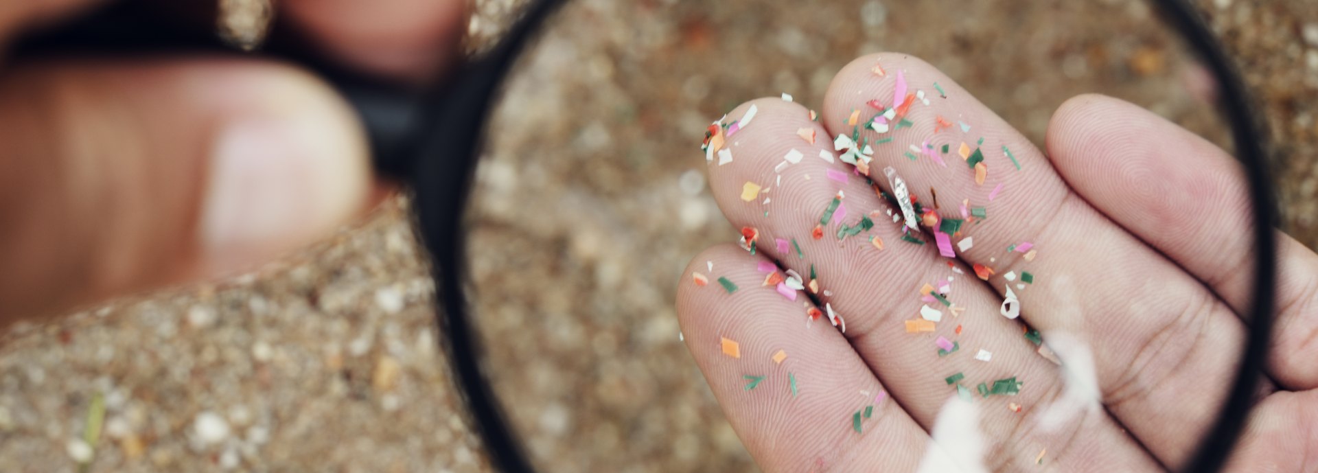 Microplastics under a magnifying glass.