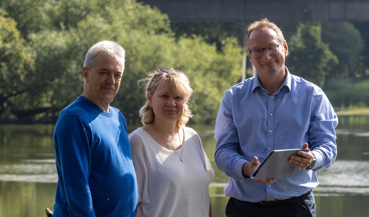 (l-r) Professor Nikolai Berlinsky, Dr Valeriy Khokhlov, Professor Andrew Tyler