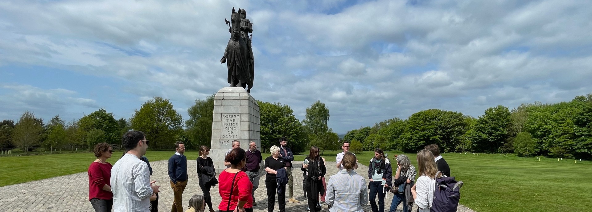 National Trust for Scotland and University of Stirling experts visit the Battle of Bannockburn Visitor Centre