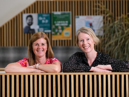 Karen Mather of NHS Lanarkshire with Dr Rachel O'Donnell of the University of Stirling