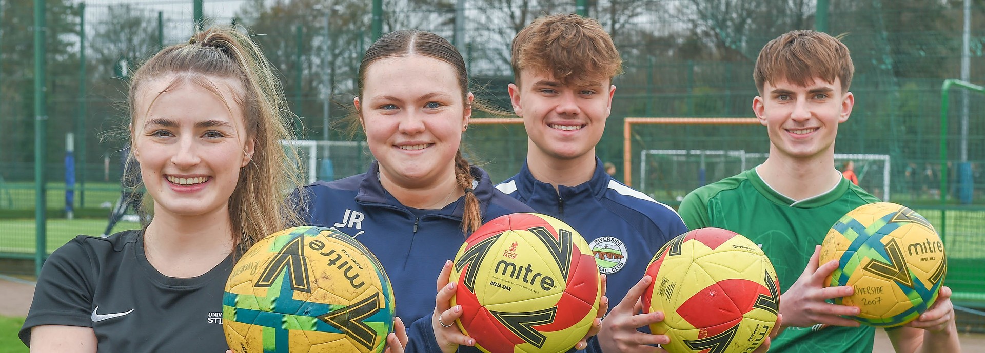 Amy Hodgson, Jennifer Ralston, Oliver Barr and Alex Jeanes celebrate Stirling partnership.