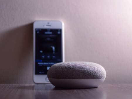 smart speaker and smartphone