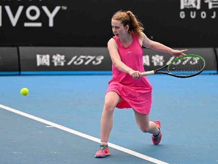 Anna McBride pictured at the PWII Women's Singles at the 2023 Australian Open.