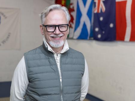 Photo of Philip Carson taken at his fencing club