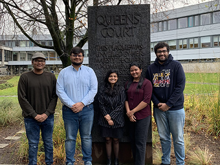 Left to right: Kunal Sharma, Sahil Parashare, Yojana Patil, Anushree Rane, Rishabh Gulati