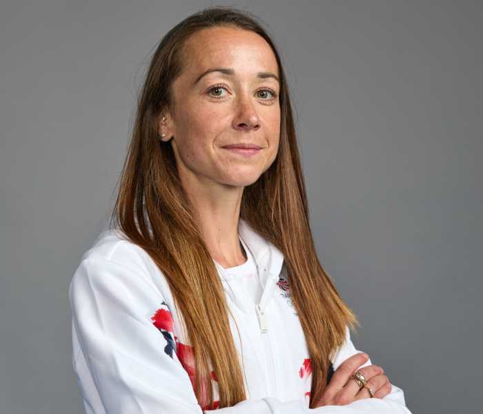 Dr Jessica Piasecki in her Team GB tracksuit