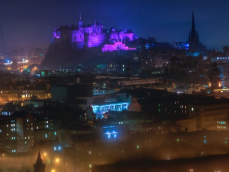 Edinburgh at night