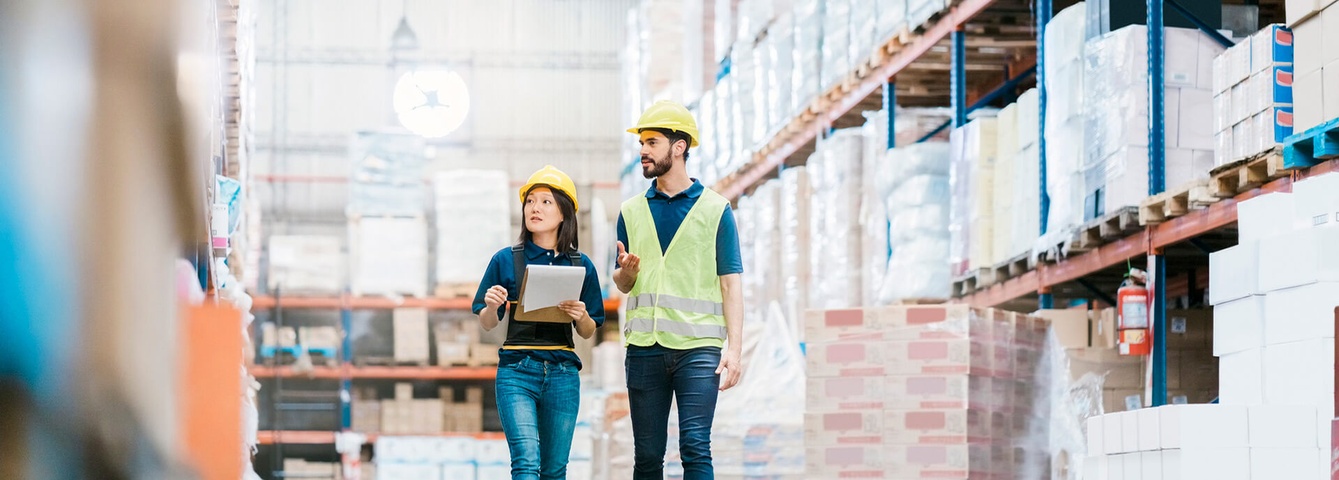 Workers in warehouse